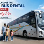 SBLT luxury tour bus for family travel in Chennai with spacious seating and comfortable coach facilities for local and outstation trips.